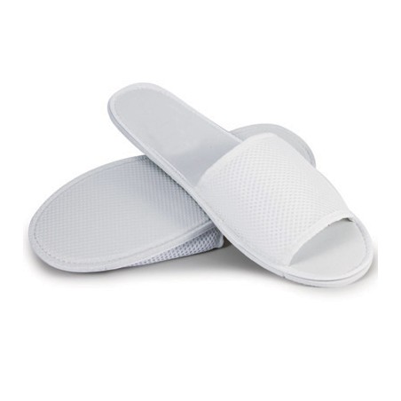 Open Toe disposable honeycomb cotton Adult Spa Slippers - White shipped from Italy