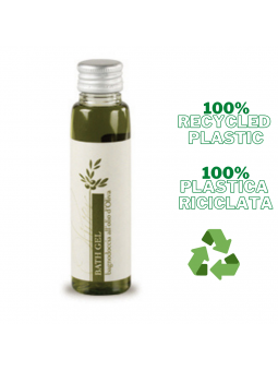 Docciaschiuma bagnoschiuma gel doccia all'olio d'oliva per hotel in flacone riciclato 35ml