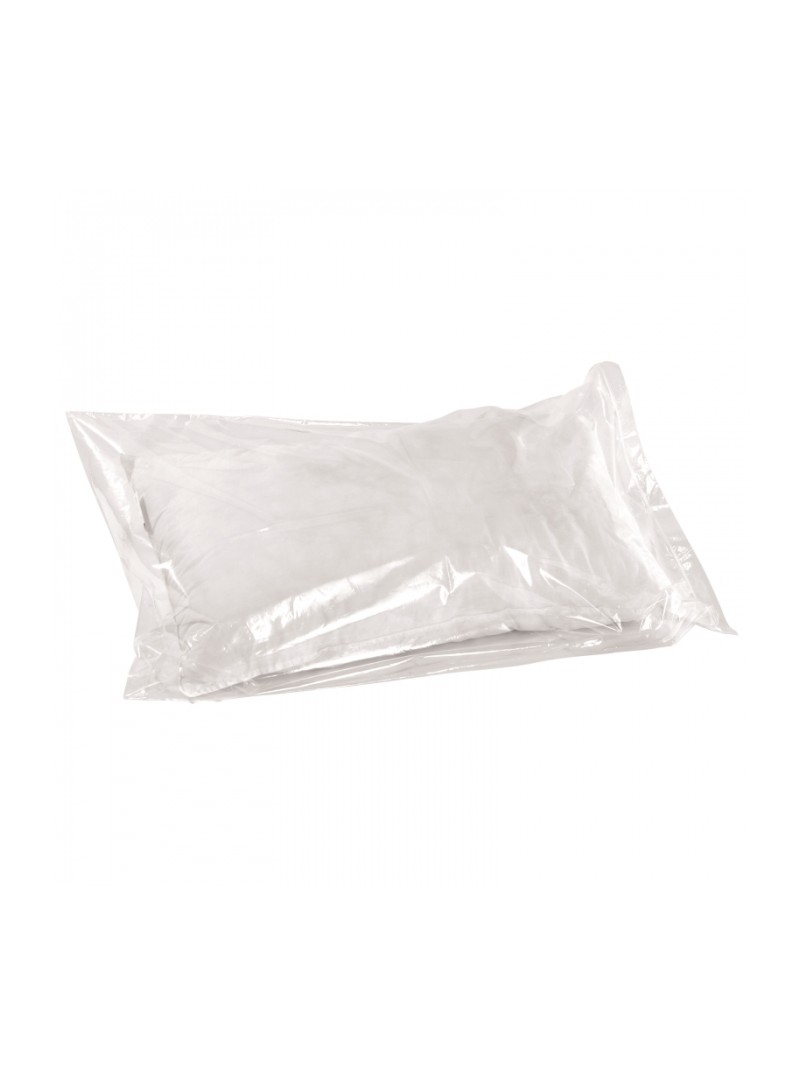 Sacchetto cuscino / coperta in politene trasparente ( spessore 5 micron ) con chiusura minizipp.