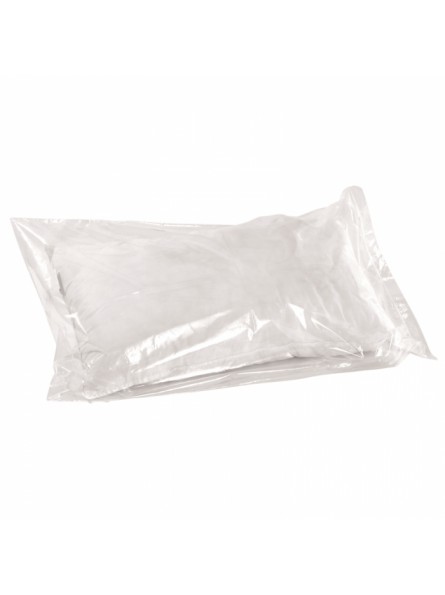 Sacchetto cuscino / coperta in politene trasparente ( spessore 5 micron ) con chiusura minizipp.